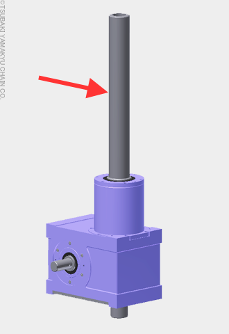 出力軸中空長尺画像